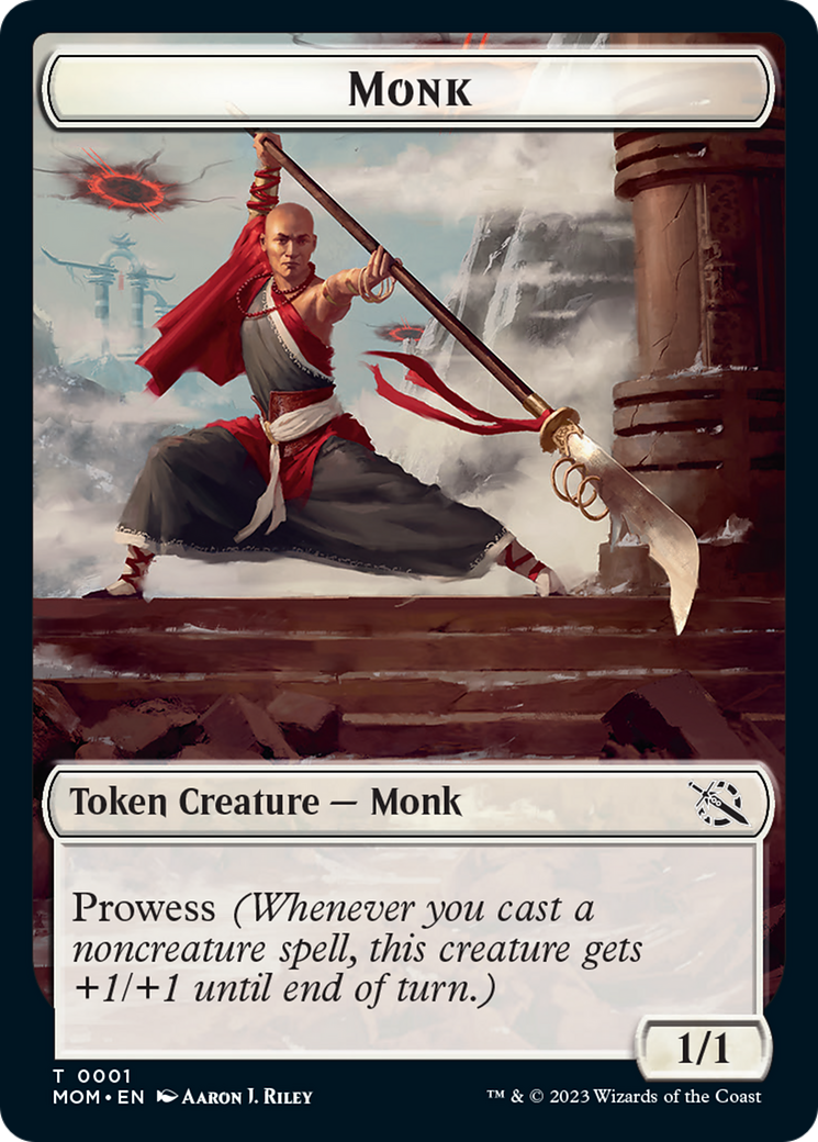 Monk // Zombie Double-Sided Token [March of the Machine Tokens] | Event Horizon Hobbies CA