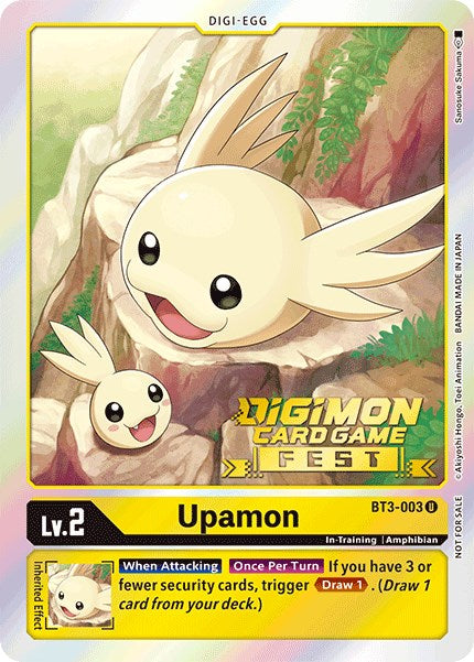 Upamon [BT3-003] (Digimon Card Game Fest 2022) [Release Special Booster Promos] | Event Horizon Hobbies CA