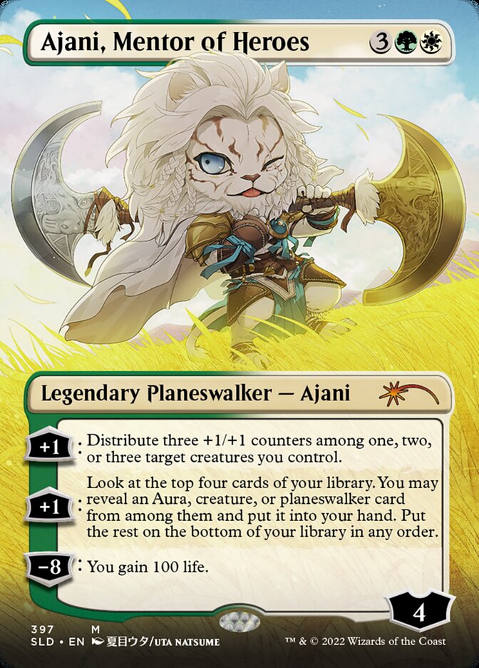 Ajani, Mentor of Heroes (Borderless) [Secret Lair Drop Series] | Event Horizon Hobbies CA