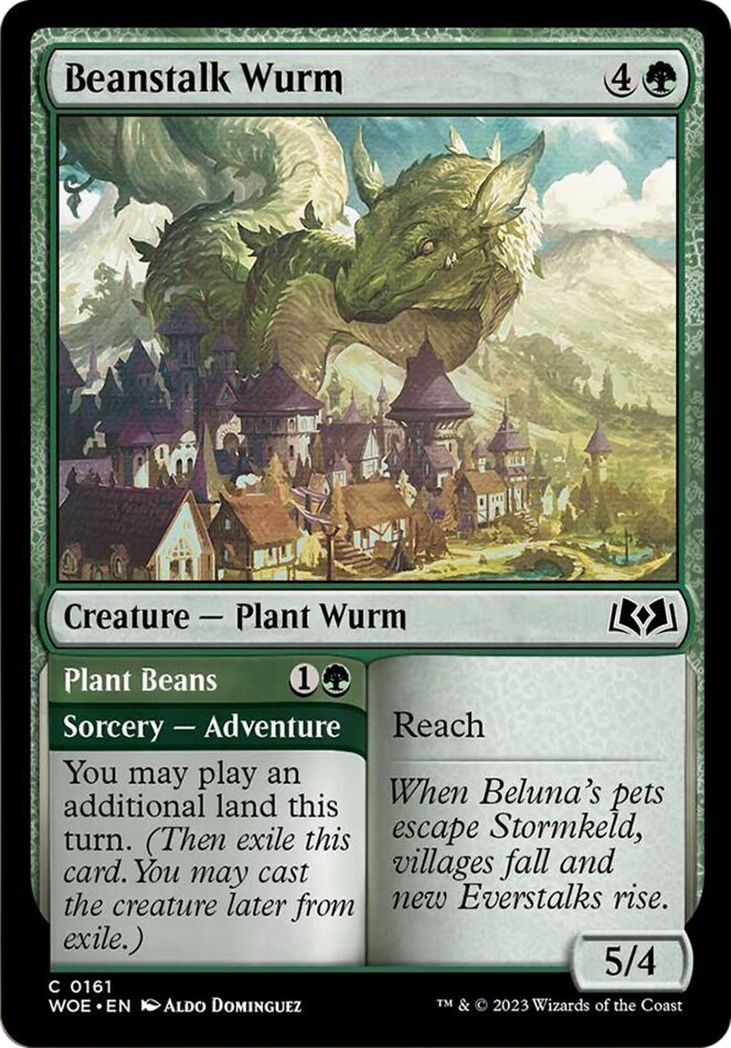 Beanstalk Wurm // Plant Beans [Wilds of Eldraine] | Event Horizon Hobbies CA