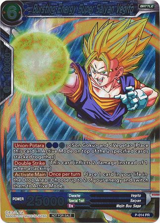 Bursting Energy Super Saiyan Vegito (P-014) [Promotion Cards] | Event Horizon Hobbies CA