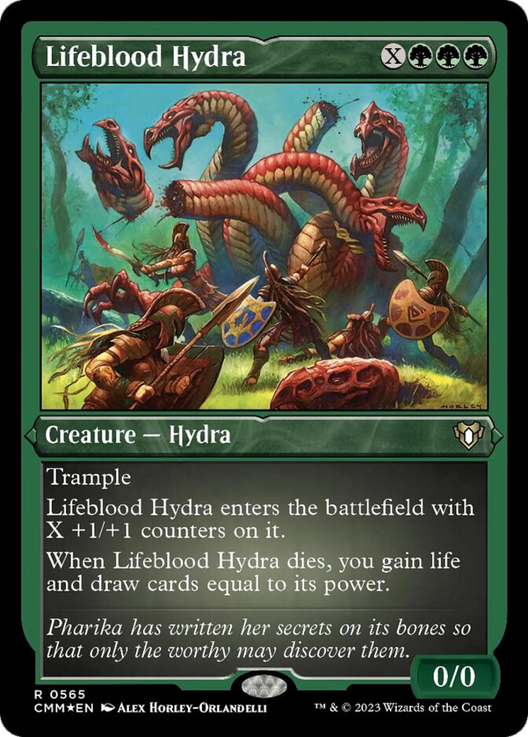 Lifeblood Hydra (Foil Etched) [Commander Masters] | Event Horizon Hobbies CA