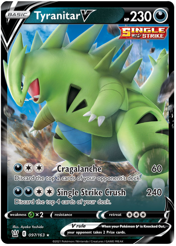 Tyranitar V (097/163) [Sword & Shield: Battle Styles] | Event Horizon Hobbies CA