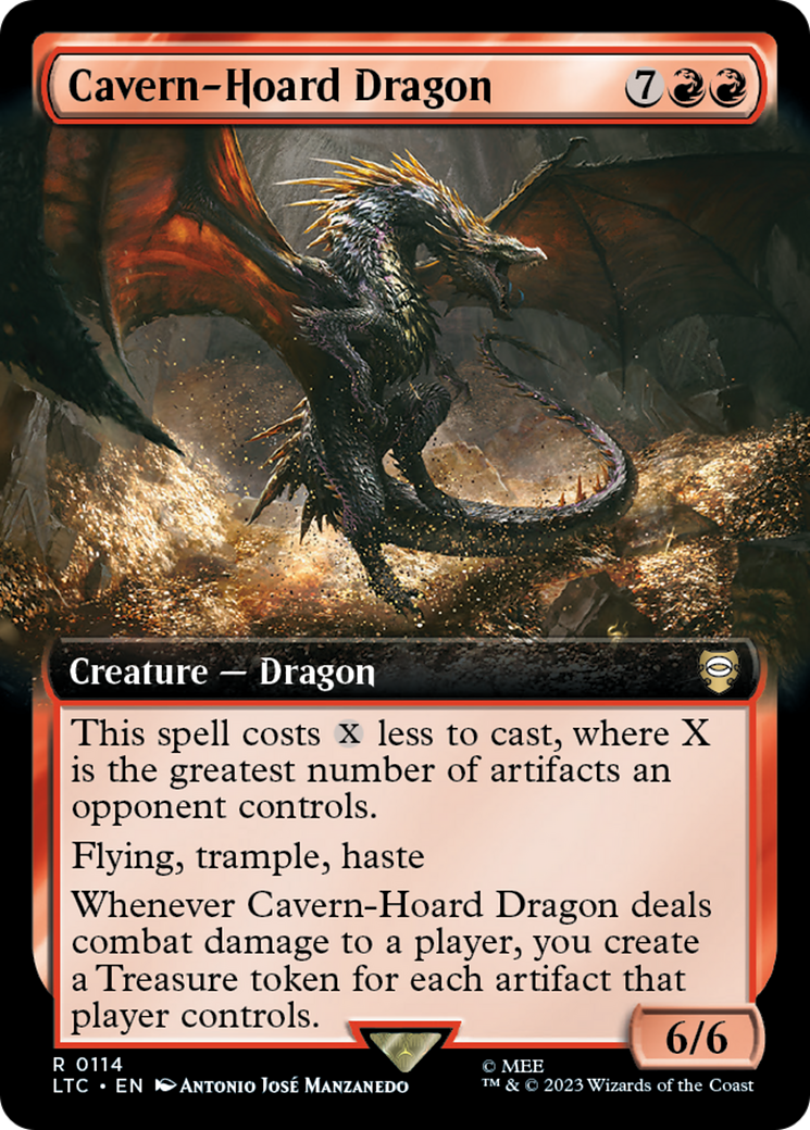 Cavern-Hoard Dragon (Extended Art) [The Lord of the Rings: Tales of Middle-Earth Commander] | Event Horizon Hobbies CA