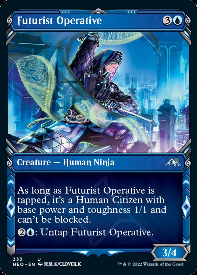 Futurist Operative (Showcase Ninja) [Kamigawa: Neon Dynasty] | Event Horizon Hobbies CA