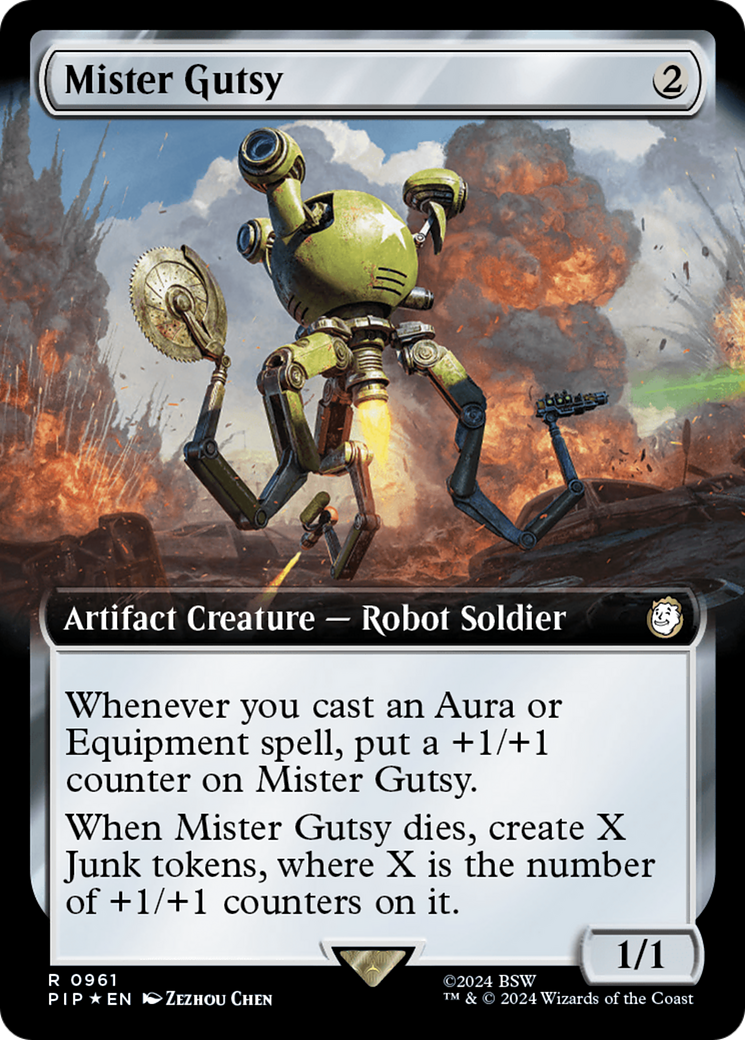 Mister Gutsy (Extended Art) (Surge Foil) [Fallout] | Event Horizon Hobbies CA