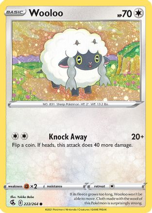 Wooloo (222/264) (Cosmos Holo) [Sword & Shield: Fusion Strike] | Event Horizon Hobbies CA