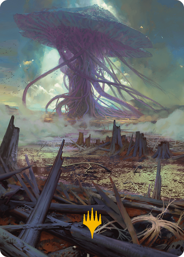 Swamp Art Card (Gold-Stamped Planeswalker Symbol) [Modern Horizons 3 Art Series] | Event Horizon Hobbies CA