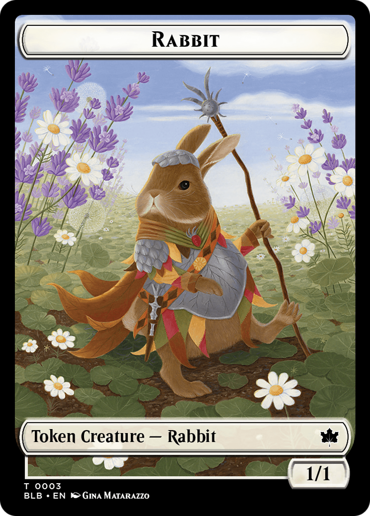 Rabbit // Splash Lasher Double-Sided Token [Bloomburrow Tokens] | Event Horizon Hobbies CA