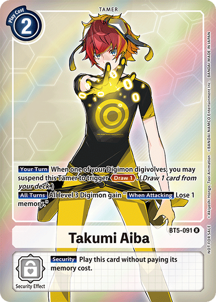 Takumi Aiba [BT5-091] (Buy-A-Box Promo) [Battle of Omni Promos] | Event Horizon Hobbies CA