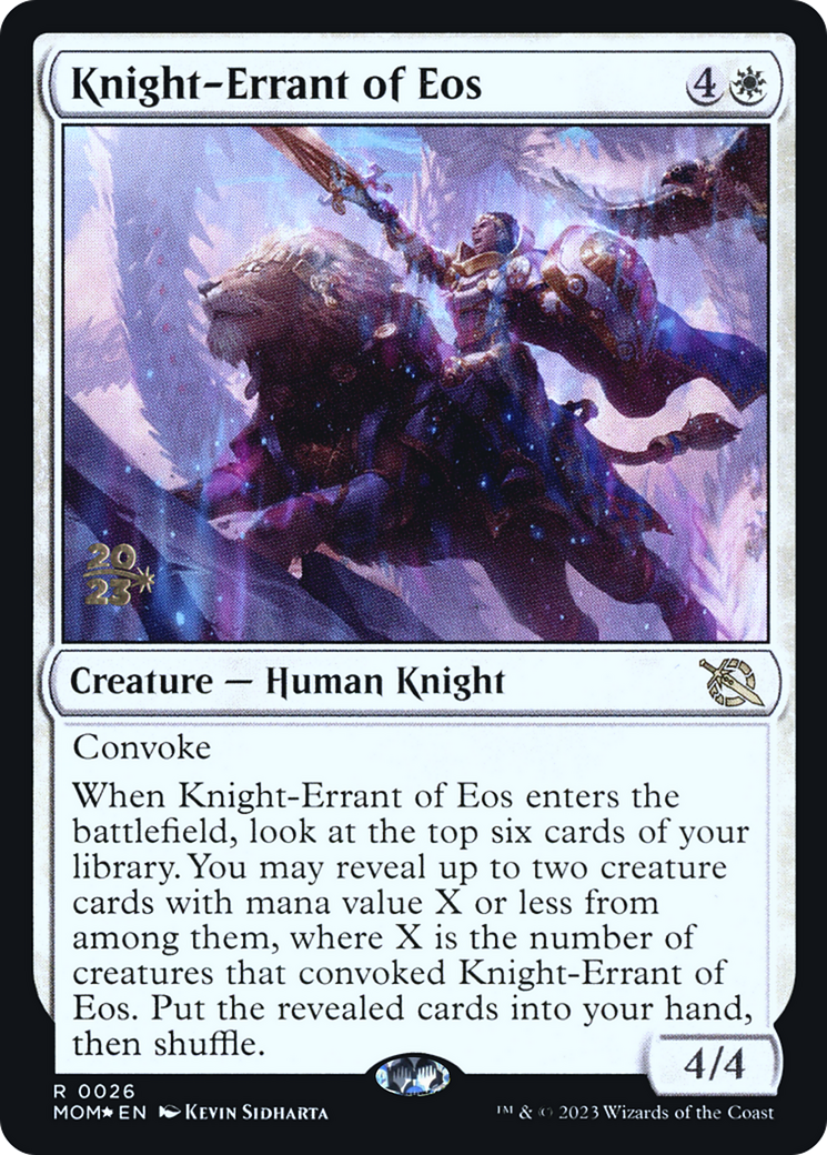 Knight-Errant of Eos [March of the Machine Prerelease Promos] | Event Horizon Hobbies CA