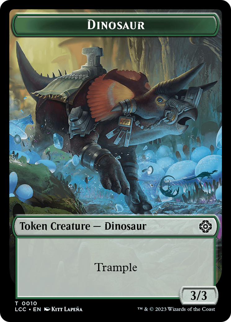 The Monarch // Dinosaur Double-Sided Token [The Lost Caverns of Ixalan Commander Tokens] | Event Horizon Hobbies CA