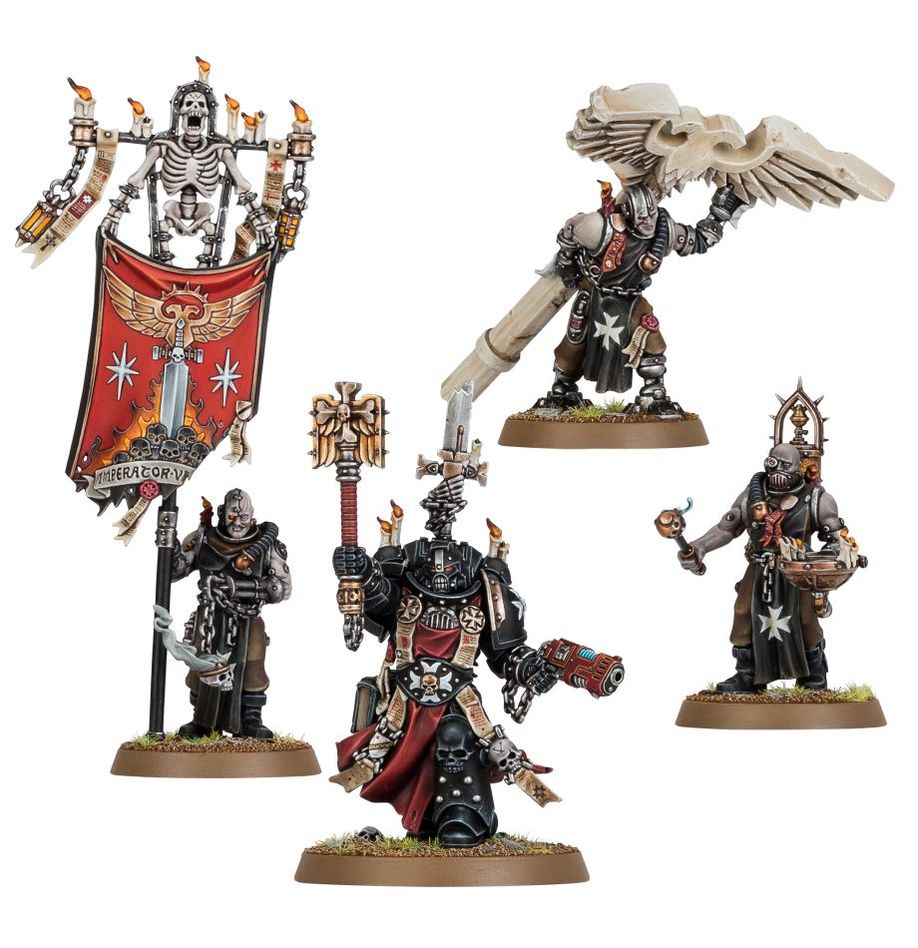 40k - Black Templars - Chaplain Grimaldus & Retinue | Event Horizon Hobbies CA