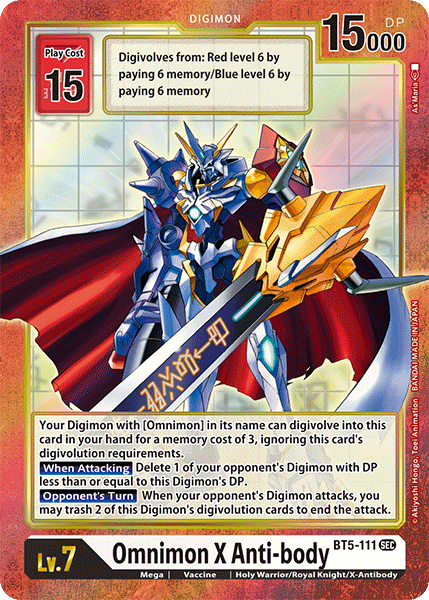 Omnimon X Anti-body [BT5-111] (Alternate Art) [Battle of Omni] | Event Horizon Hobbies CA