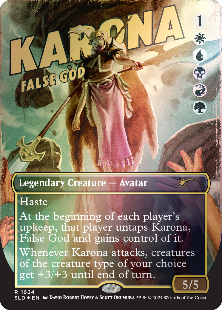 Karona, False God (Rainbow Foil) [Secret Lair Drop Series] | Event Horizon Hobbies CA