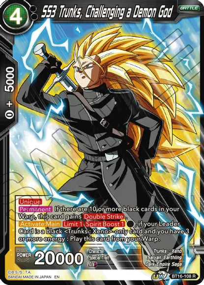 SS3 Trunks, Challenging a Demon God (BT16-108) [Realm of the Gods] | Event Horizon Hobbies CA