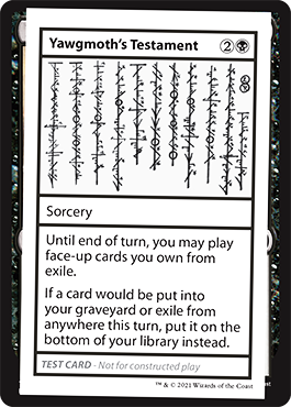 Yawgmoth's Testament (2021 Edition) [Mystery Booster Playtest Cards] | Event Horizon Hobbies CA