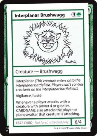 Interplanar Brushwagg (2021 Edition) [Mystery Booster Playtest Cards] | Event Horizon Hobbies CA