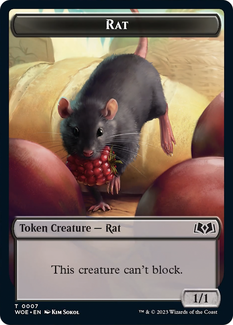 Rat // Food (0013) Double-Sided Token [Wilds of Eldraine Tokens] | Event Horizon Hobbies CA