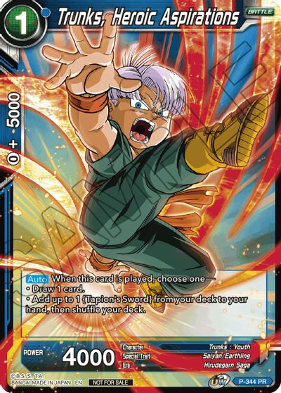 Trunks, Heroic Aspirations (P-344) [Tournament Promotion Cards] | Event Horizon Hobbies CA