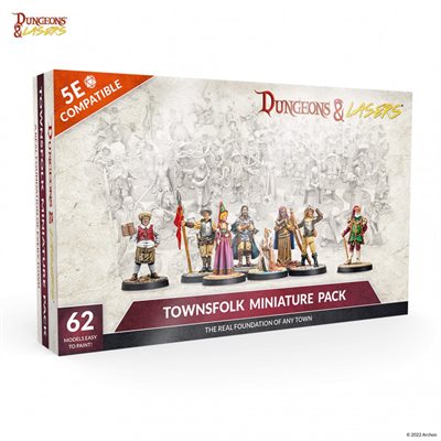 Dungeons and Lasers - Townsfolk Miniature Pack | Event Horizon Hobbies CA