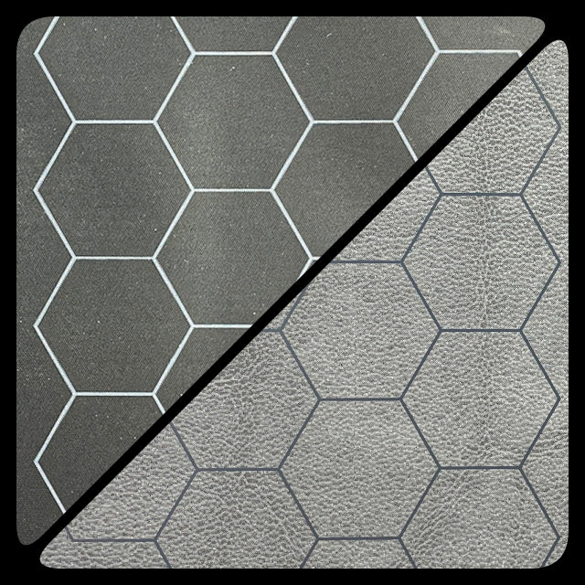 Chessex - Reversible Battlemat - Hexagone - Black and Grey