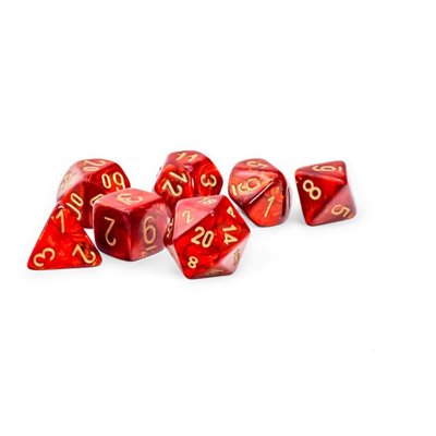 Dice - Chessex - Mega-Hedral Scarlet/Gold