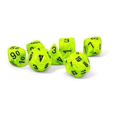 Dice - Chessex - Mega-Hedral  Bright Green/Black | Event Horizon Hobbies CA