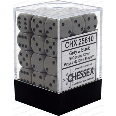 Dice - Chessex - 12mm D6 (36pc) - Opaque | Event Horizon Hobbies CA