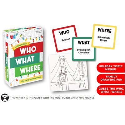 WHO WHAT WHERE - Holiday Board Games (Card Game)