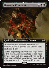 Demonic Covenant (Extended Art) [Duskmourn: House of Horror Commander] | Event Horizon Hobbies CA