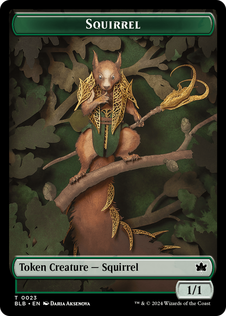 Squirrel // Darkstar Augur Double-Sided Token [Bloomburrow Tokens] | Event Horizon Hobbies CA