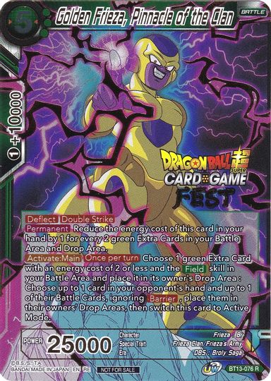 Golden Frieza, Pinnacle of the Clan (Card Game Fest 2022) (BT13-076) [Tournament Promotion Cards] | Event Horizon Hobbies CA