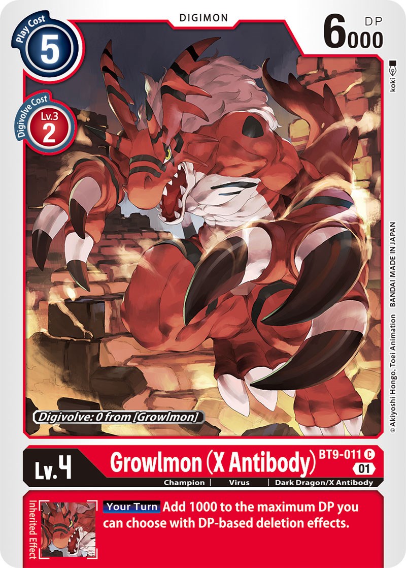 Growlmon (X Antibody) [BT9-011] [X Record] | Event Horizon Hobbies CA