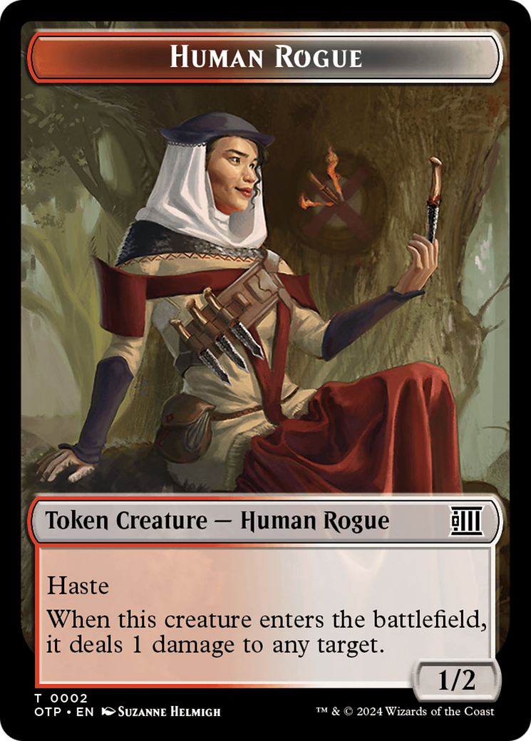 Human Rogue // Plot Double-Sided Token [Outlaws of Thunder Junction: Breaking News Tokens] | Event Horizon Hobbies CA