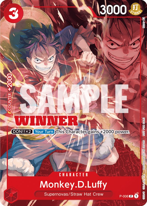 Monkey.D.Luffy (P-006) (Winner Pack Vol. 1) [One Piece Promotion Cards] | Event Horizon Hobbies CA