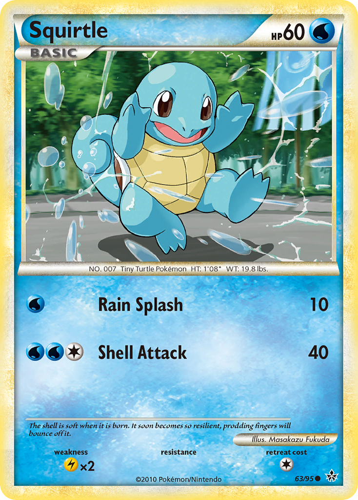 Squirtle (63/95) [HeartGold & SoulSilver: Unleashed] | Event Horizon Hobbies CA