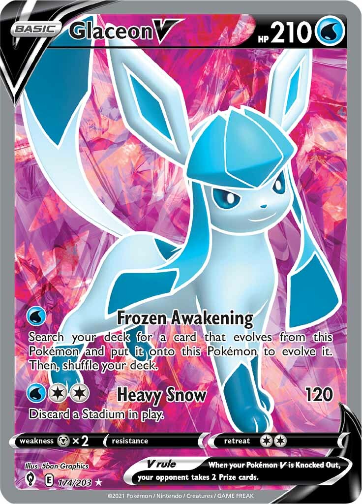 Glaceon V (174/203) [Sword & Shield: Evolving Skies] | Event Horizon Hobbies CA