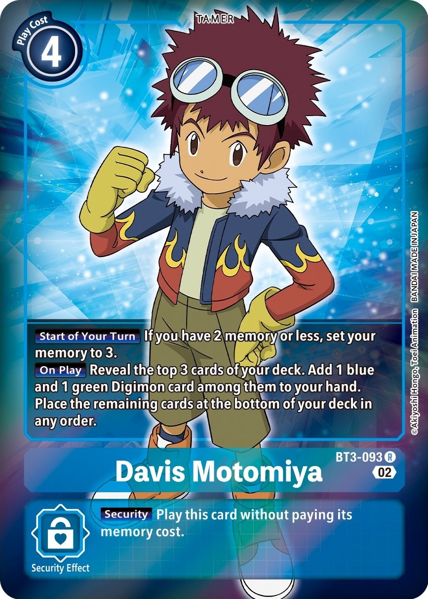 Davis Motomiya [BT3-093] (Alternate Art) [Starter Deck: Jesmon] | Event Horizon Hobbies CA