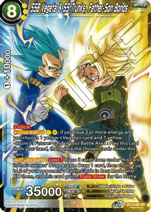 SSB Vegeta & SS Trunks, Father-Son Bonds (BT16-080) [Realm of the Gods] | Event Horizon Hobbies CA