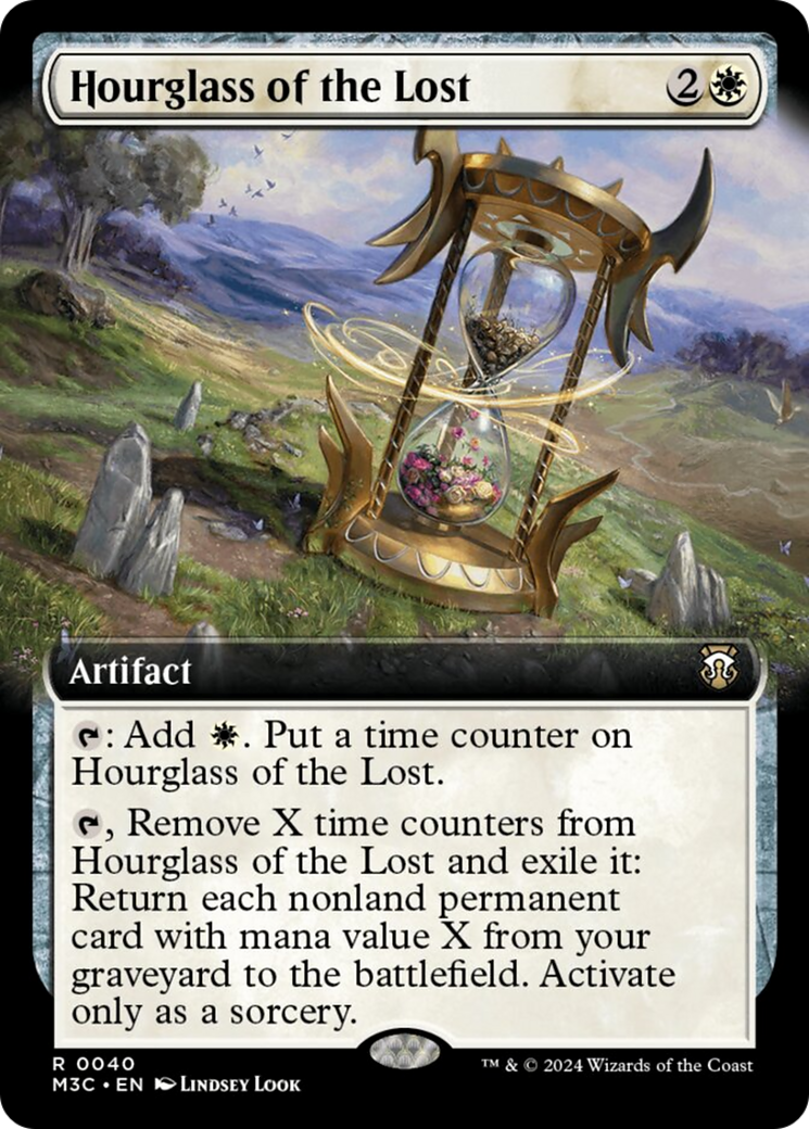 Hourglass of the Lost (Extended Art) (Ripple Foil) [Modern Horizons 3 Commander] | Event Horizon Hobbies CA