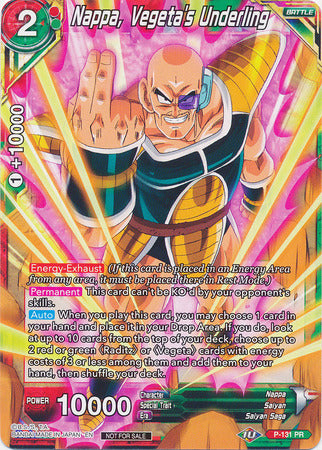 Nappa, Vegeta's Underling (Shop Tournament: Assault of Saiyans) (P-131) [Promotion Cards] | Event Horizon Hobbies CA