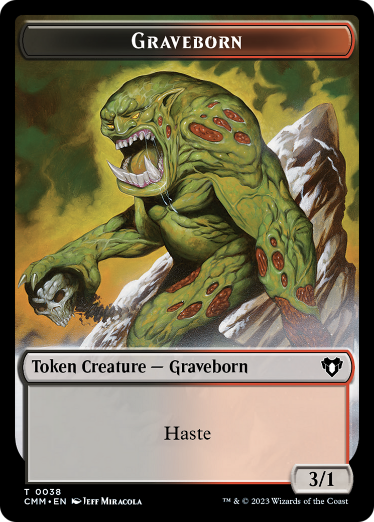 Spirit (0010) // Graveborn Double-Sided Token [Commander Masters Tokens] | Event Horizon Hobbies CA