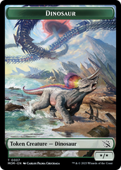 Warrior // Dinosaur Double-Sided Token [March of the Machine Tokens] | Event Horizon Hobbies CA