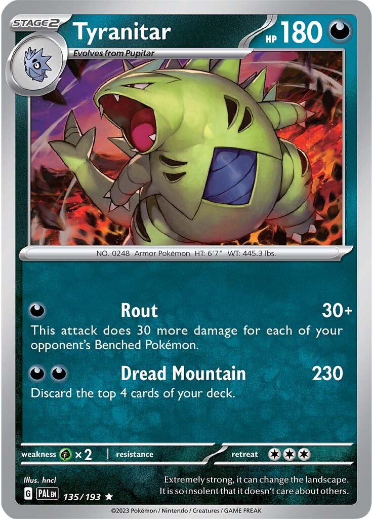 Tyranitar (135/193) [Scarlet & Violet: Paldea Evolved] | Event Horizon Hobbies CA