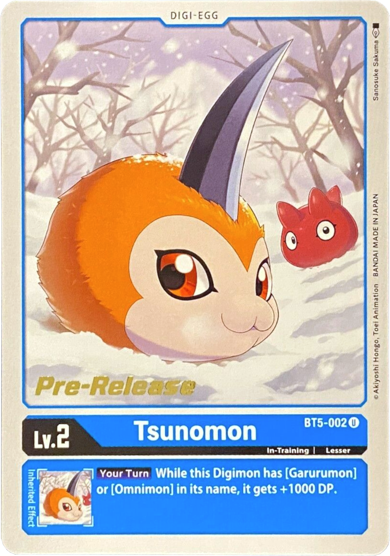 Tsunomon [BT5-002] [Battle of Omni Pre-Release Promos] | Event Horizon Hobbies CA