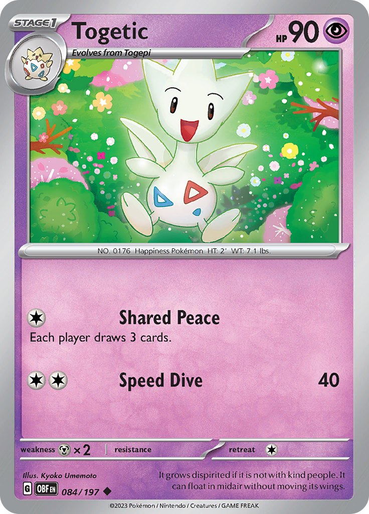 Togetic (084/197) [Scarlet & Violet: Obsidian Flames] | Event Horizon Hobbies CA