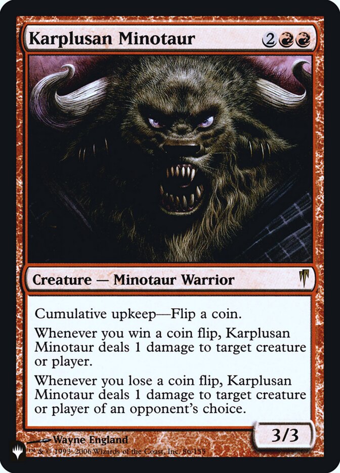 Karplusan Minotaur [Secret Lair: Heads I Win, Tails You Lose] | Event Horizon Hobbies CA