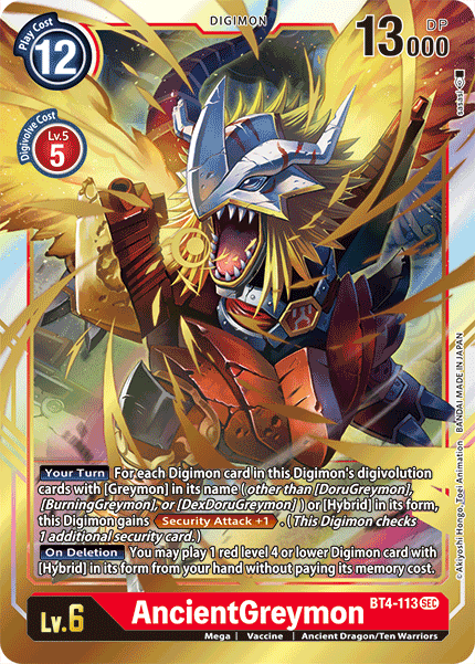 AncientGreymon [BT4-113] [Great Legend] | Event Horizon Hobbies CA