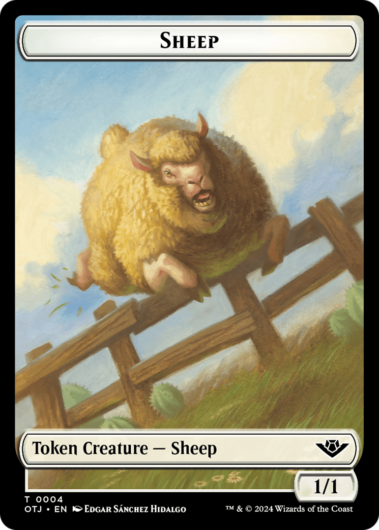 Sheep Token [Outlaws of Thunder Junction Tokens] | Event Horizon Hobbies CA